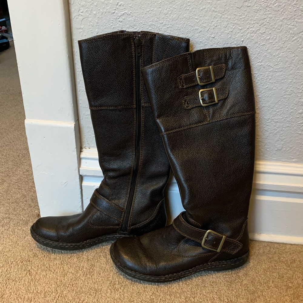 BOC Born on Concept Dark Brown Leather Riding Boots 7